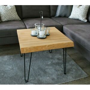 Dahlhaus Quadratischer Couchtisch mit Baumkante – Buche massiv geölt Dahlhaus