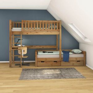 Dahlhaus Etagenbett Massivholz Noah – für Dachschräge – Kiefer Dahlhaus