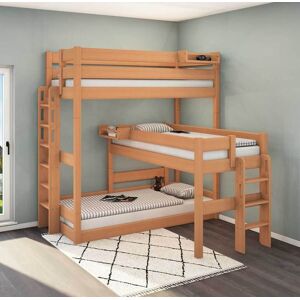 Dahlhaus Etagenbett Trio – massive Buche Dahlhaus