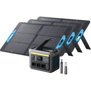 Anker SOLIX C800 Plus Solargenerator + 3× 100W Solarpanel Anker