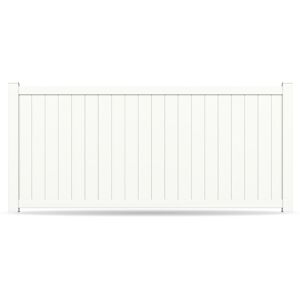 GARDENGATE Zaun, Aluminium, Weiß RAL 9016, Modell Bremen, flexible Befestigungssysteme, Zaunelement individuell konfigurierbar GARDENGATE