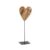 3D Holzherz Teak auf Metallfuß von WMG WMG