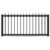 GARDENGATE Zaun, Aluminium, Tiefschwarz RAL 9005, Modell Duisburg, flexible Befestigungssysteme, Zaunelement individuell konfigurierbar GARDENGATE
