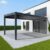 fensterversand.com Pergola 4×6 m, elektrisch, mit Motor, Anbaupergola aus Aluminium, Anthrazitgrau RAL 7016, 4000×6000 mm fensterversand.com