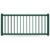 GARDENGATE Zaun, Aluminium, Moosgrün RAL 6005, Modell Cottbus, flexible Befestigungssysteme, Zaunelement individuell konfigurierbar GARDENGATE
