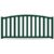 GARDENGATE Zaun, Aluminium, Moosgrün RAL 6005, Modell Essen, flexible Befestigungssysteme, Zaunelement individuell konfigurierbar GARDENGATE