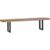 MiaMöbel Sitzbank ‚Vanaja‘ 140 cm, Teak/Antikschwarz Massivholz, Metall Teak Modern Indien Indisch MiaMöbel