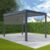 fensterversand.com Freistehende Pergola mit Seitenwand, Aluminium, Gestell Anthrazit, Zip-Screen vorne Dunkelgrau, 1000×1600 mm, individuell konfigurieren fensterversand.com