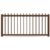 GARDENGATE Zaun, Aluminium, Holzoptik Braun, Eiche dunkel Dekor, Modell Duisburg, flexible Befestigungssysteme, Zaunelement individuell konfigurierbar GARDENGATE
