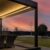 fensterversand.com Pergola mit Beleuchtung, LED-Leiste umlaufend, elektrische Terrassenüberdachung aus Alu, Weiß, 2 Pfosten, Anthrazit RAL 7016, nach Maß fensterversand.com