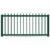 GARDENGATE Zaun, Aluminium, Moosgrün RAL 6005, Modell Duisburg, flexible Befestigungssysteme, Zaunelement individuell konfigurierbar GARDENGATE